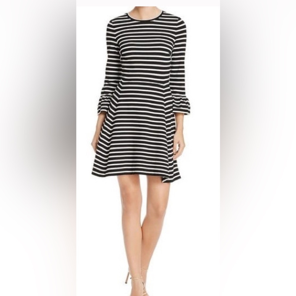 Kate Spade Broome Street Cute Striped Dress! Size M Medium 3/4 Sleeves & Pockets